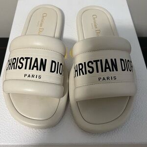Christian Dior Off White Slides